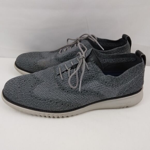 Cole Haan 2.ZeroGrand Stitchlite Gray Wingtip Oxfords Mens Size 11 M - Picture 6 of 12